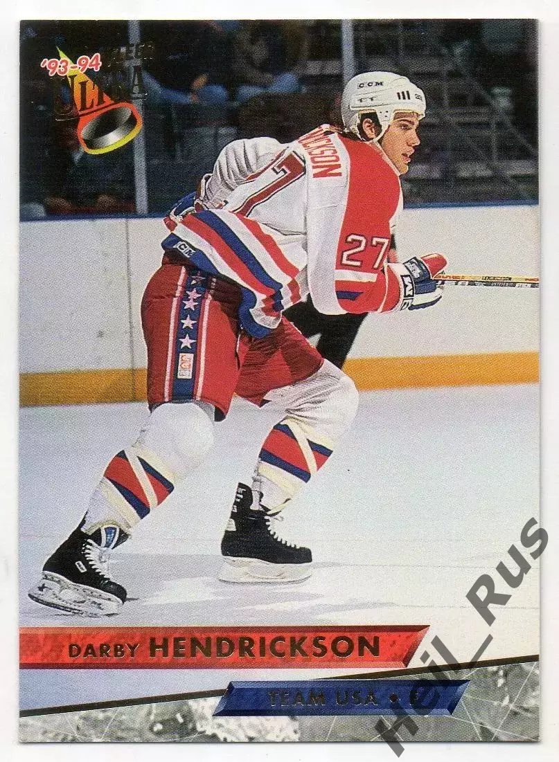 Хоккей. Карточка Darby Hendrickson/Дарби Хендриксон (USA/США, Рига 2000) НХЛ/NHL