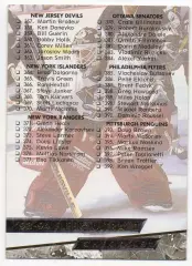 Хоккей. Карточка Checklist / Чеклист коллекции 1993-1994 Fleer Ultra НХЛ/NHL