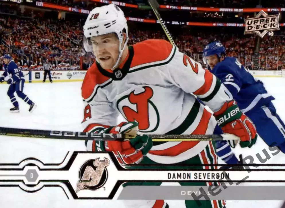 Хоккей. Карточка Damon Severson/Дэймон Северсон Devils/Нью-Джерси Девилз НХЛ/NHL