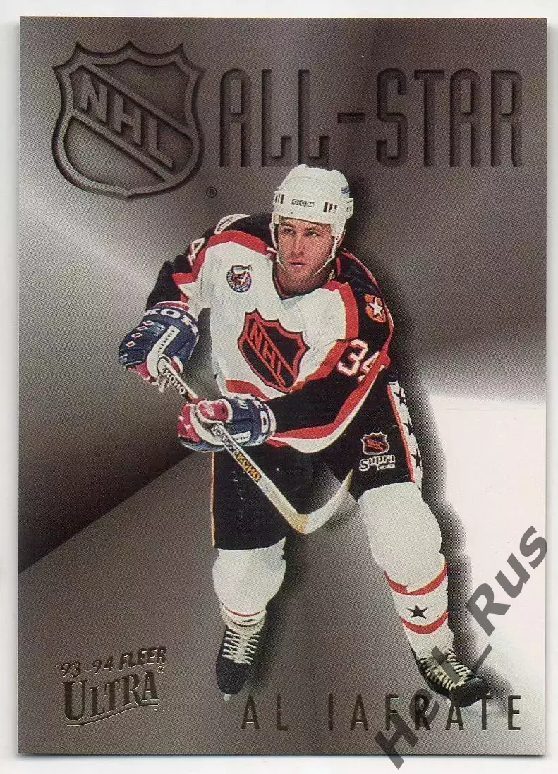 Хоккей. Карточка Al Iafrate/Эл Айэфрейти (Вашингтон Кэпиталз) НХЛ/NHL Матч Звезд