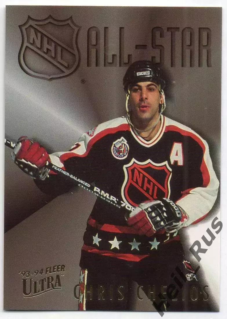 Хоккей. Карточка Chris Chelios/Крис Челиос (Чикаго Блэкхокс) NHL/НХЛ Матч Звезд