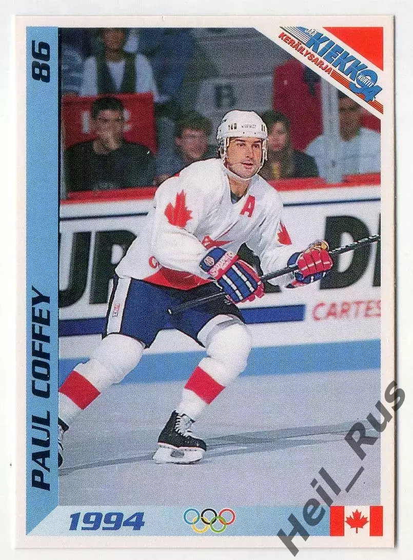 Хоккей. Карточка Paul Coffey/Пол Коффи (Канада, Детройт Ред Уингз) НХЛ/NHL 1994