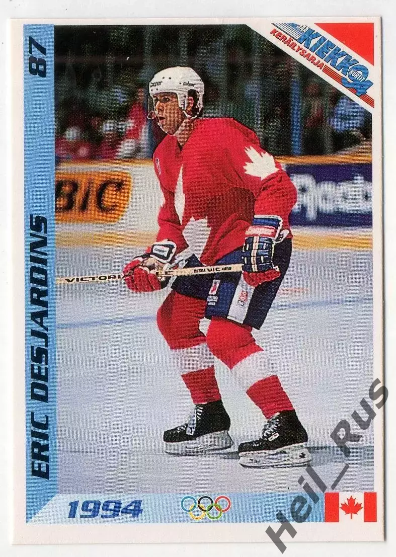 Хоккей. Карточка Eric Desjardins/Эрик Дежарден Канада/Монреаль Канадиенс НХЛ/NHL