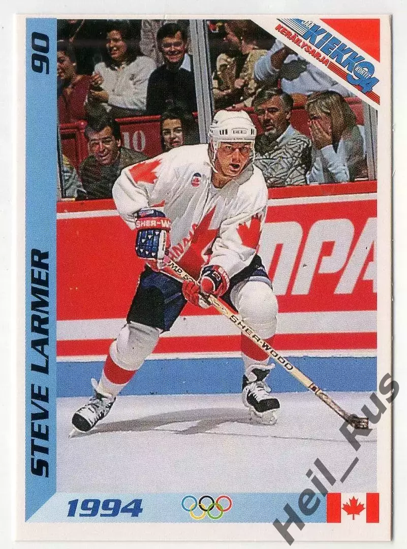 Хоккей. Карточка Steve Larmer/Стив Лармер Канада/Нью-Йорк Рейнджерс НХЛ/NHL 1994