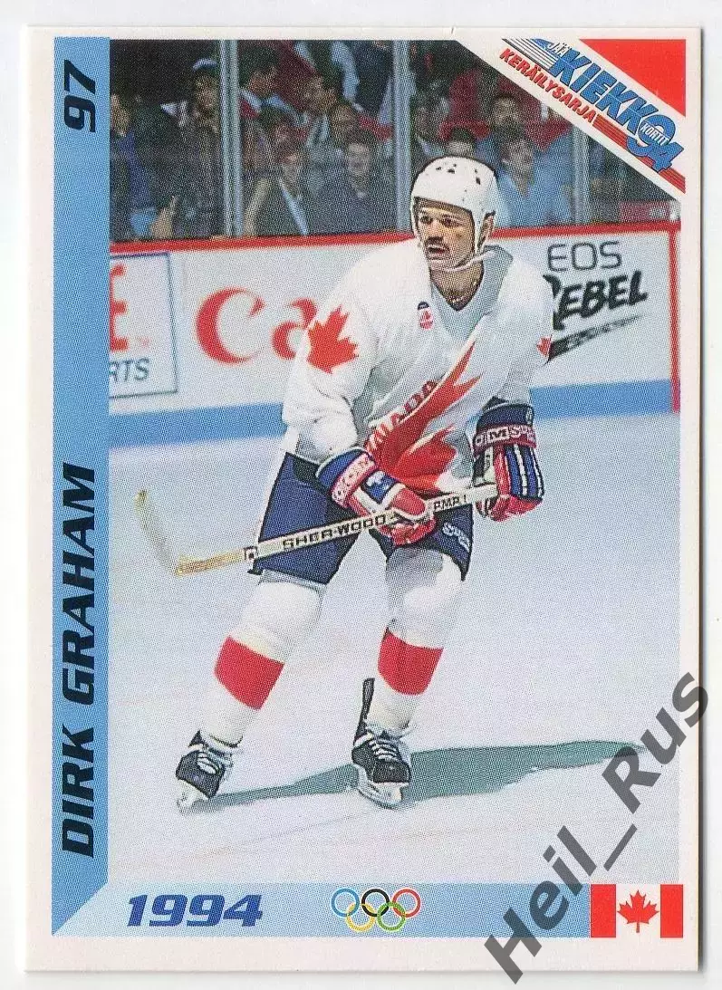 Хоккей. Карточка Dirk Graham/Дирк Грэм (Канада, Чикаго Блэкхокс) НХЛ/NHL 1994