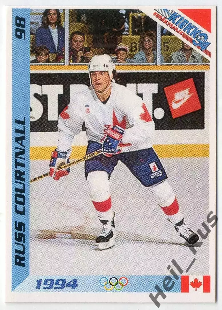 Хоккей. Карточка Russ Courtnall/Расс Куртнолл (Канада/Даллас Старз) НХЛ/NHL 1994