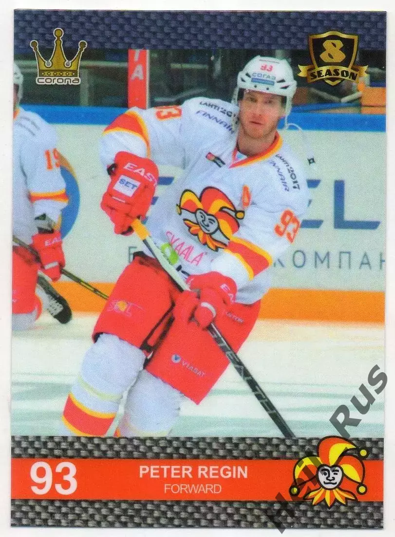 Хоккей. Карточка Петер Регин (Йокерит/Jokerit Хельсинки) КХЛ/KHL 8 сезон 2015/16