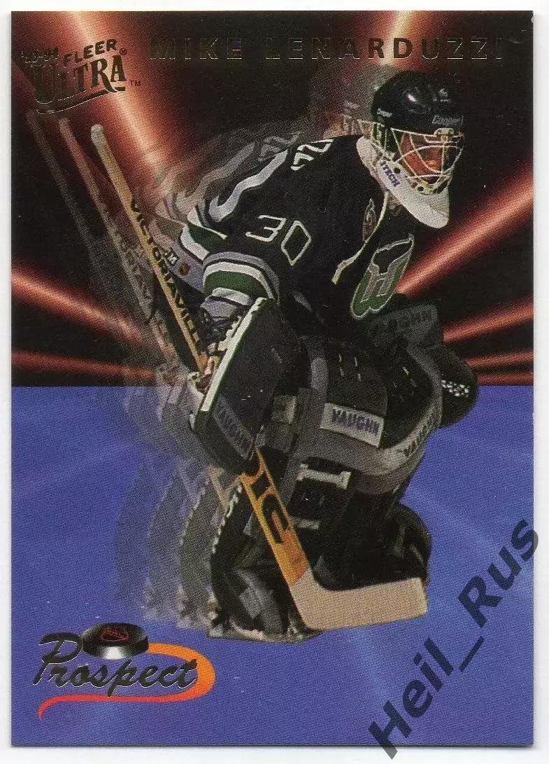 Карточка Mike Lenarduzzi/Майк Ленардуцци (Hartford Whalers/Хартфорд) НХЛ/NHL