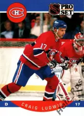Хоккей; Карточка Craig Ludwig/Крэйг Людвиг (Montreal Canadiens/Монреаль) НХЛ/NHL