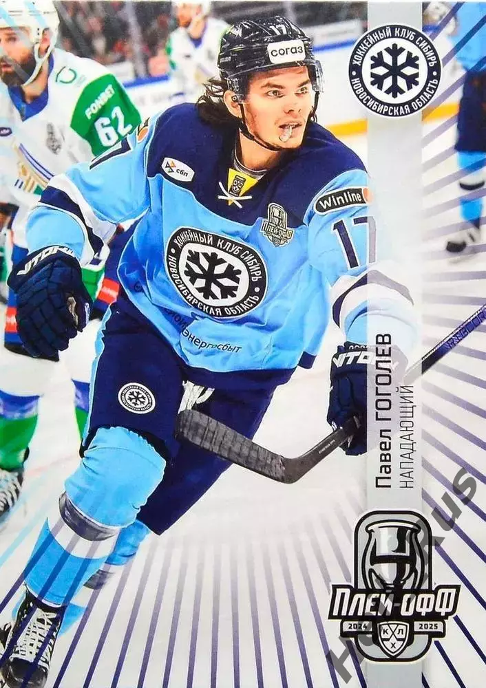 Хоккей. Карточка Павел Гоголев (Сибирь Новосибирск) КХЛ/KHL сезон 2024/25 SeReal