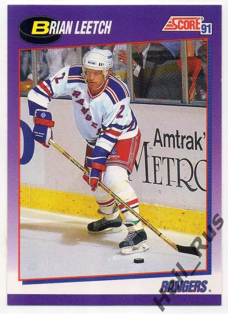 Карточка Brian Leetch/Брайан Лич (New York Rangers/Нью-Йорк Рейнджерс) NHL - НХЛ