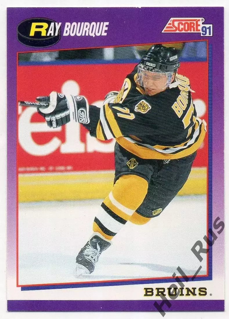 Хоккей Карточка Ray Bourque/Рэй Бурк Boston Bruins/Бостон Брюинз НХЛ/NHL 1991/92