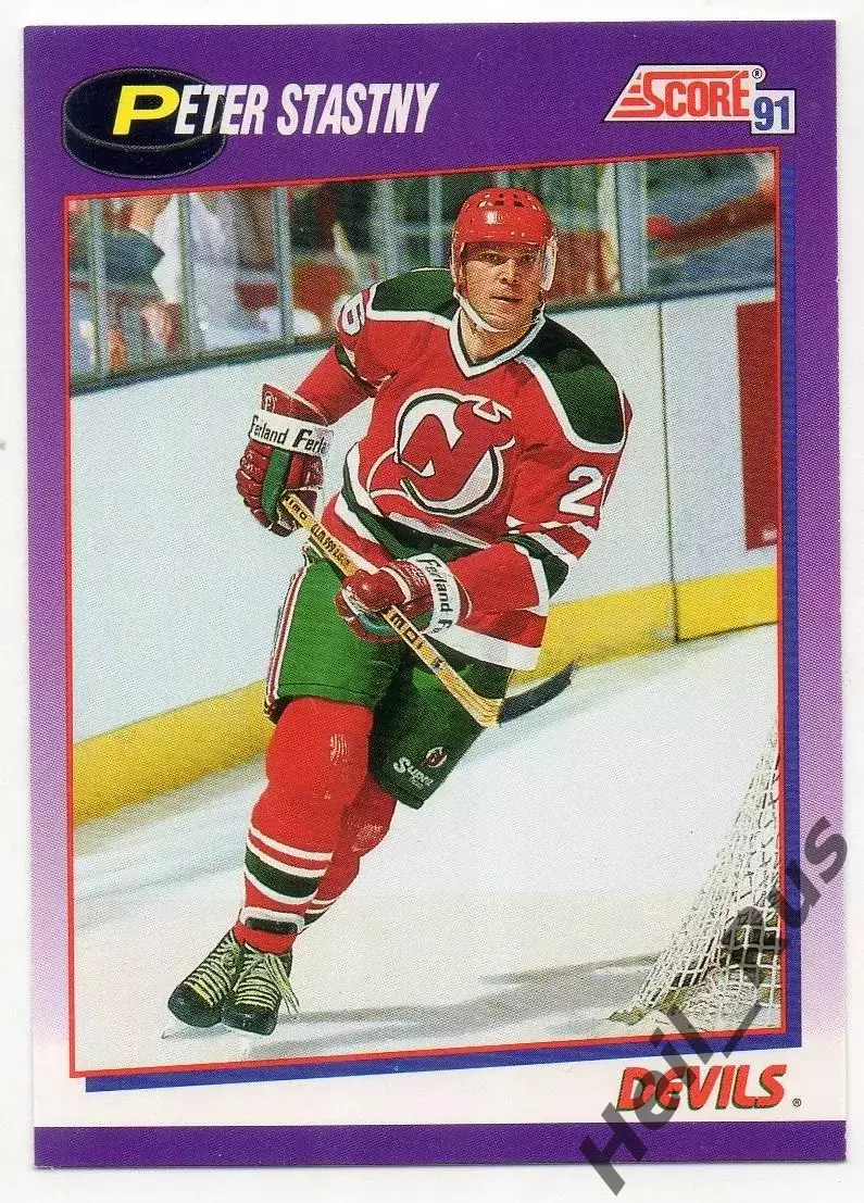 Карточка Peter Stastny/Петер Штястны New Jersey Devils/Нью-Джерси Девилз НХЛ NHL