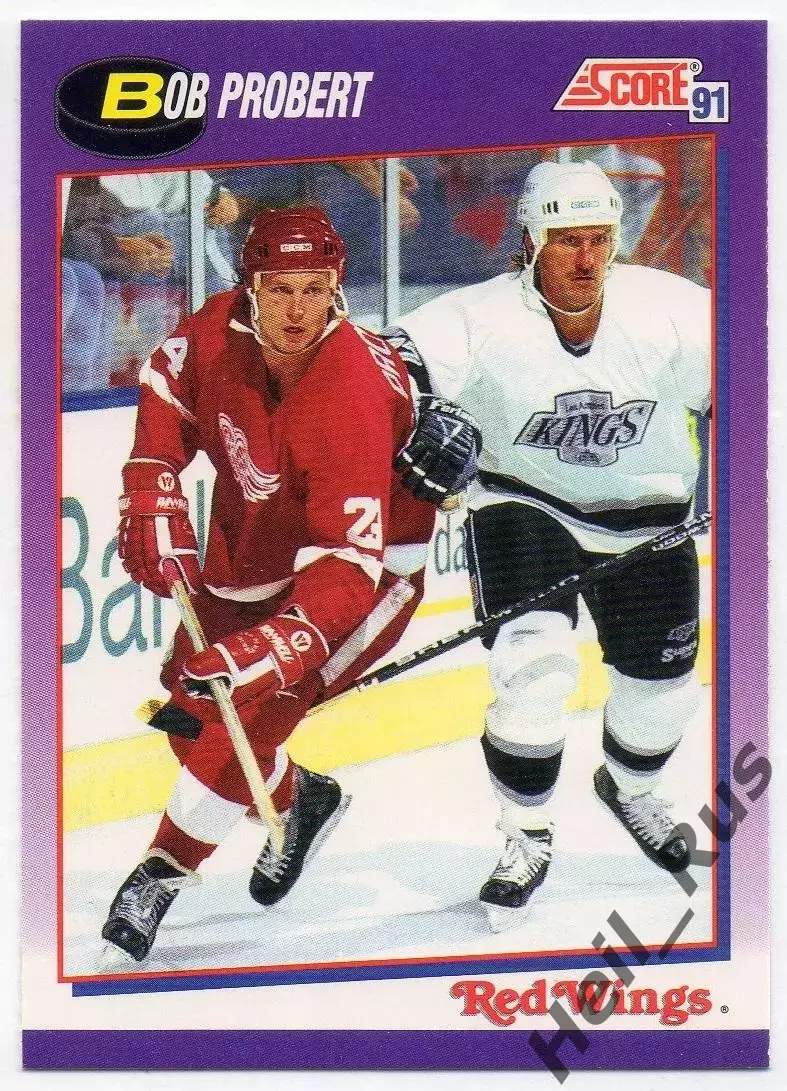 Карточка Bob Probert/Боб Проберт (Detroit Red Wings/Детройт Ред Уингз) НХЛ/NHL