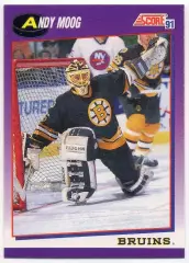 Хоккей Карточка Andy Moog/Энди Муг (Boston Bruins/Бостон Брюинз) НХЛ/NHL 1991/92