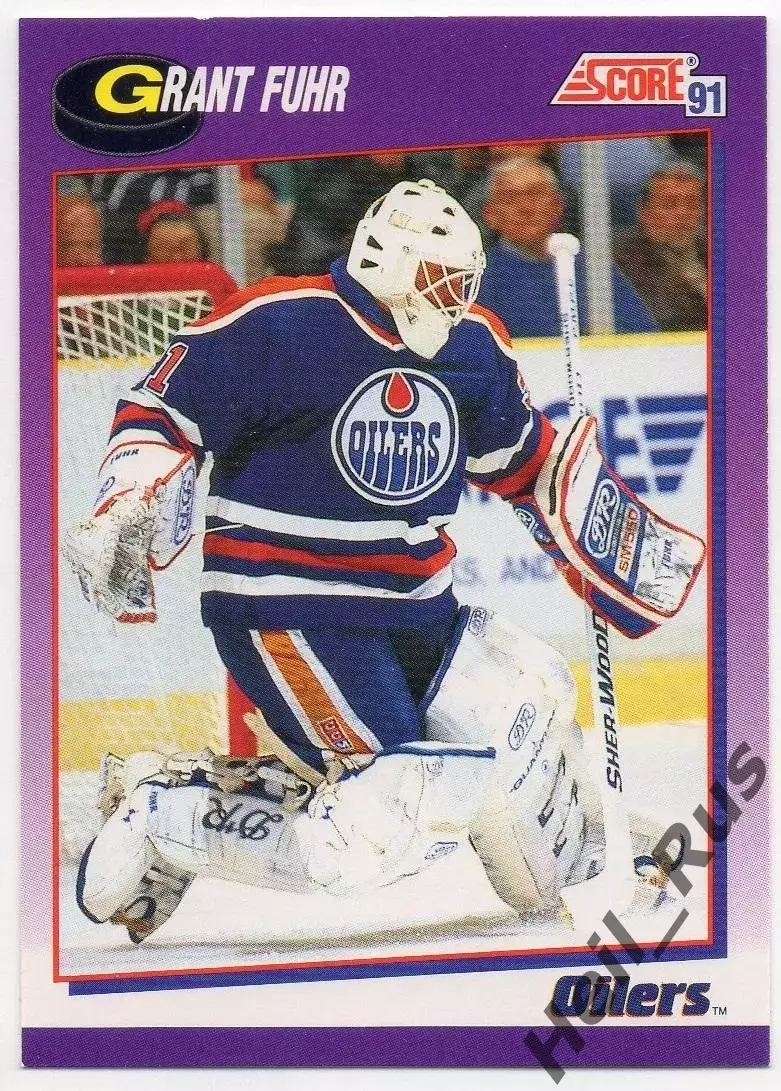 Хоккей Карточка Grant Fuhr/Грант Фюр (Edmonton Oilers/Эдмонтон Ойлерз) НХЛ / NHL