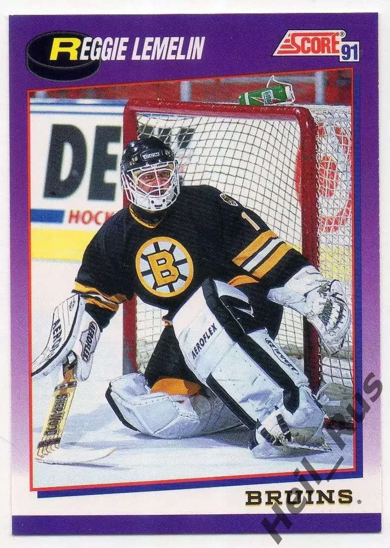 Хоккей Карточка Reggie Lemelin/Режан Лемелин Boston Bruins/Бостон Брюинз NHL/НХЛ