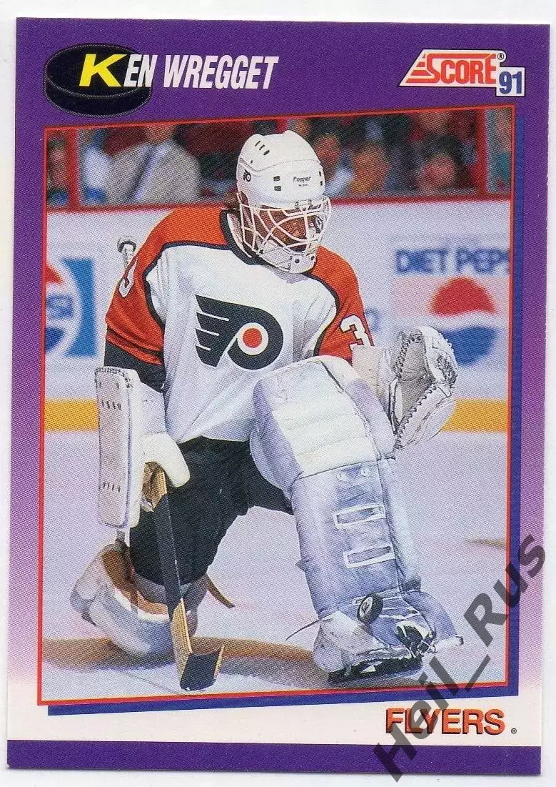 Карточка Ken Wregget/Кен Реггет Philadelphia Flyers/Филадельфия Флайерз НХЛ/NHL