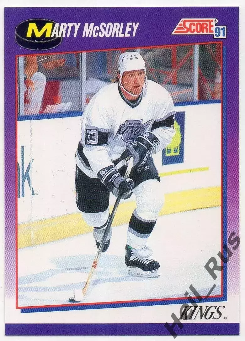 Хоккей. Карточка Marty McSorley/Марти Максорли Kings/Лос-Анджелес Кингз НХЛ/NHL