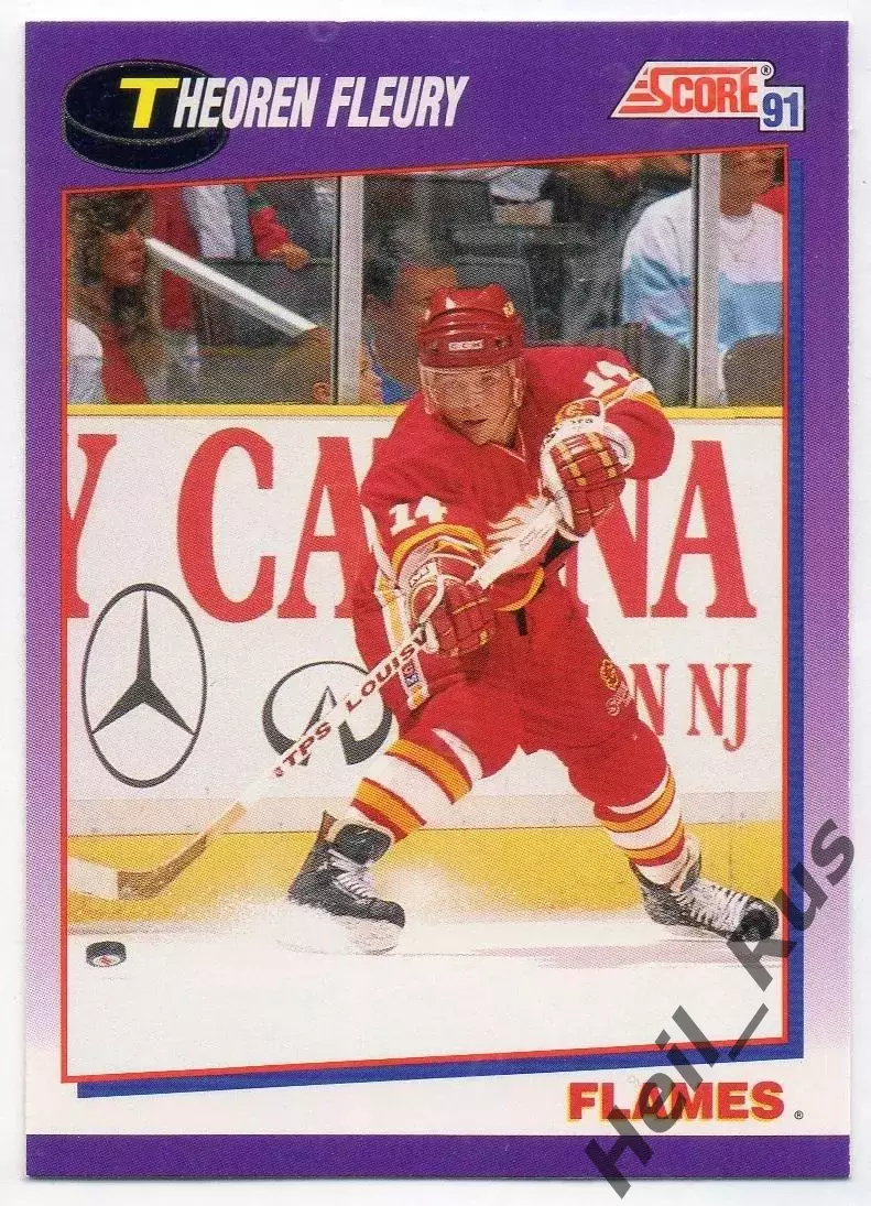 Карточка Theoren Fleury / Теорен Флери (Calgary Flames / Калгари Флэймз) НХЛ/NHL