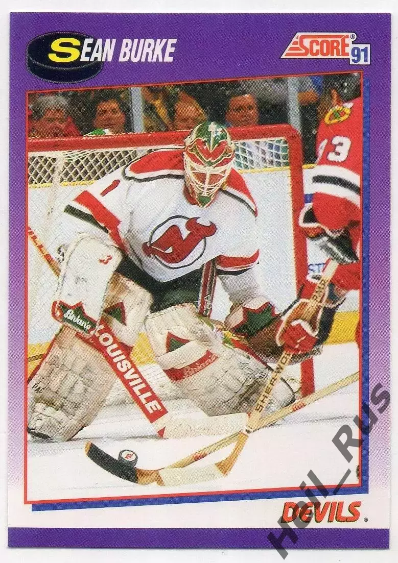 Хоккей Карточка Sean Burke/Шон Бурк New Jersey Devils/Нью-Джерси Девилз НХЛ/NHL