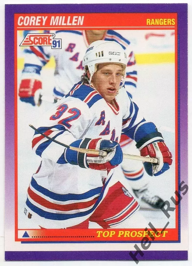 Карточка Corey Millen/Кори Миллен (New York Rangers/Нью-Йорк Рейнджерс) НХЛ/NHL