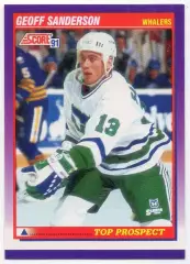 Карточка Geoff Sanderson/Джефф Сэндерсон (Hartford Whalers/Хартфорд) НХЛ/NHL