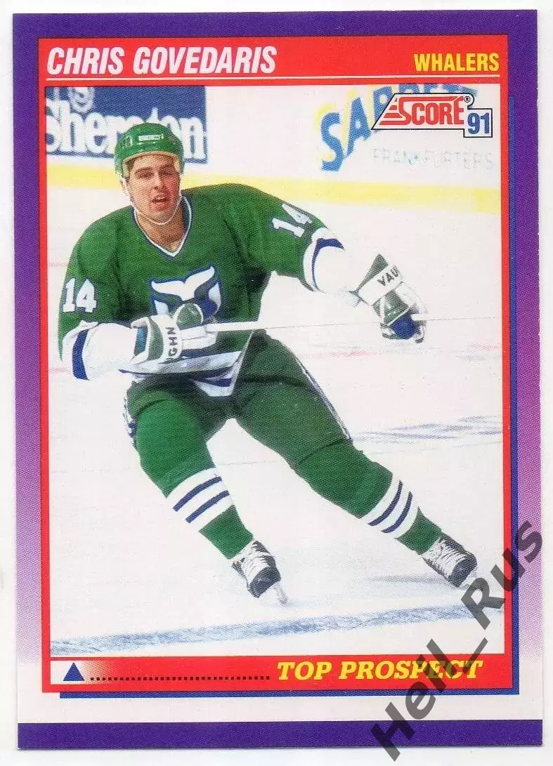 Хоккей Карточка Chris Govеdaris/Крис Говедарис Hartford Whalers/Хартфорд НХЛ/NHL