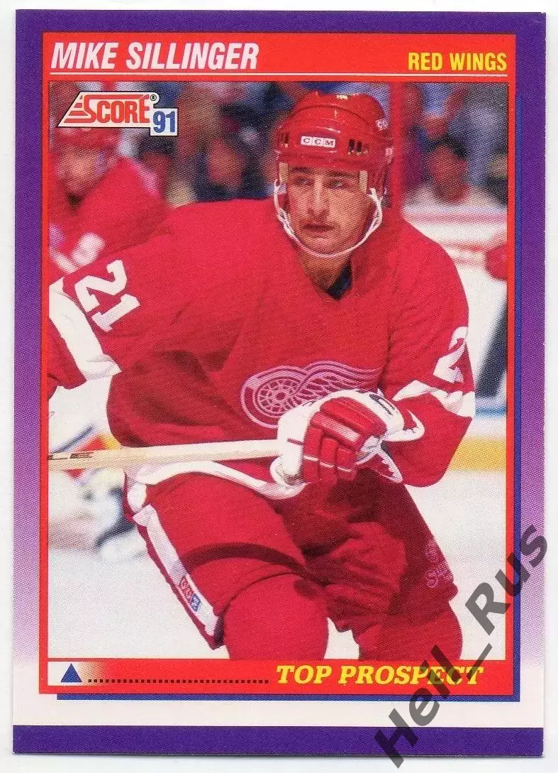 Хоккей Карточка Mike Sillinger/Майк Силлинджер Detroit Red Wings/Детройт НХЛ NHL