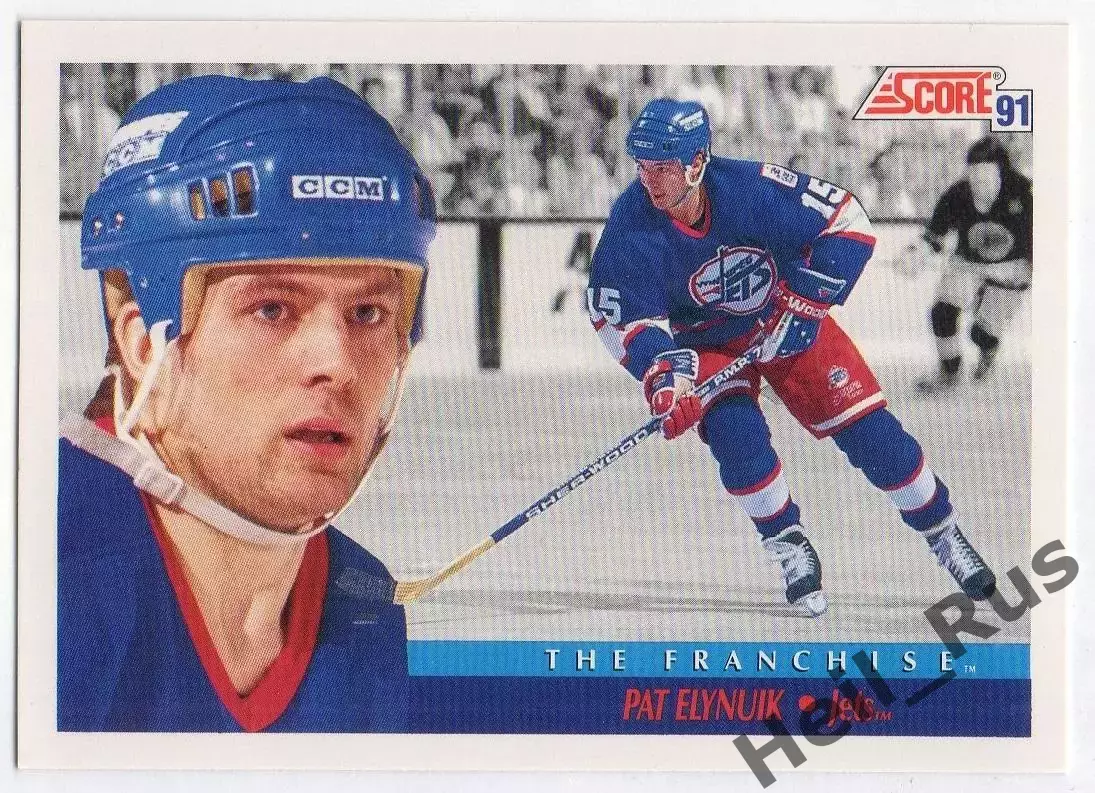Хоккей Карточка Pat Elynuik/Пэт Элиньюк (Winnipeg Jets/Виннипег Джетс) НХЛ / NHL