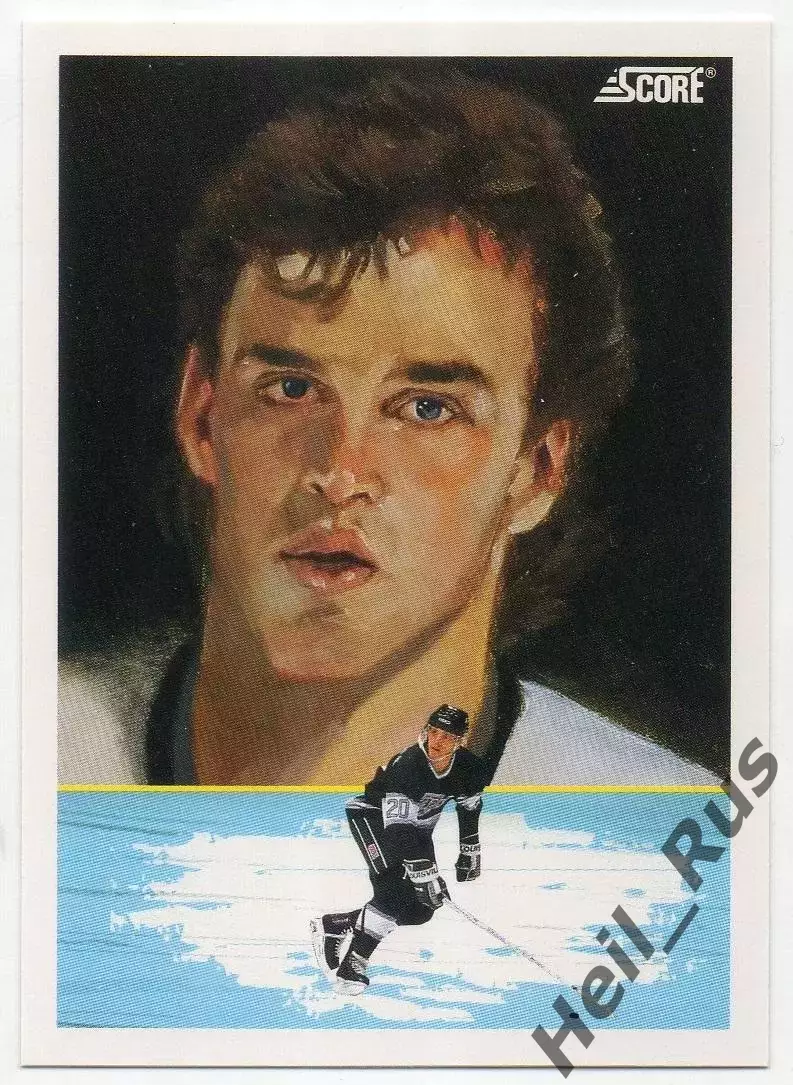 Хоккей. Карточка Luc Robitaille/Люк Робитайл (Kings/Лос-Анджелес Кингз) НХЛ/NHL