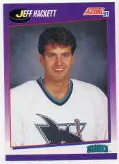 Хоккей Карточка Jeff Hackett/Джефф Хэкетт San Jose Sharks/Сан-Хосе Шаркс NHL/НХЛ
