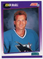 Хоккей; Карточка Bob McGill/Боб Макгилл (San Jose Sharks/Сан-Хосе Шаркс) НХЛ/NHL