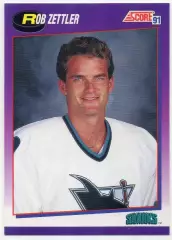 Хоккей. Карточка Rob Zettler/Роб Зеттлер San Jose Sharks/Сан-Хосе Шаркс НХЛ/NHL