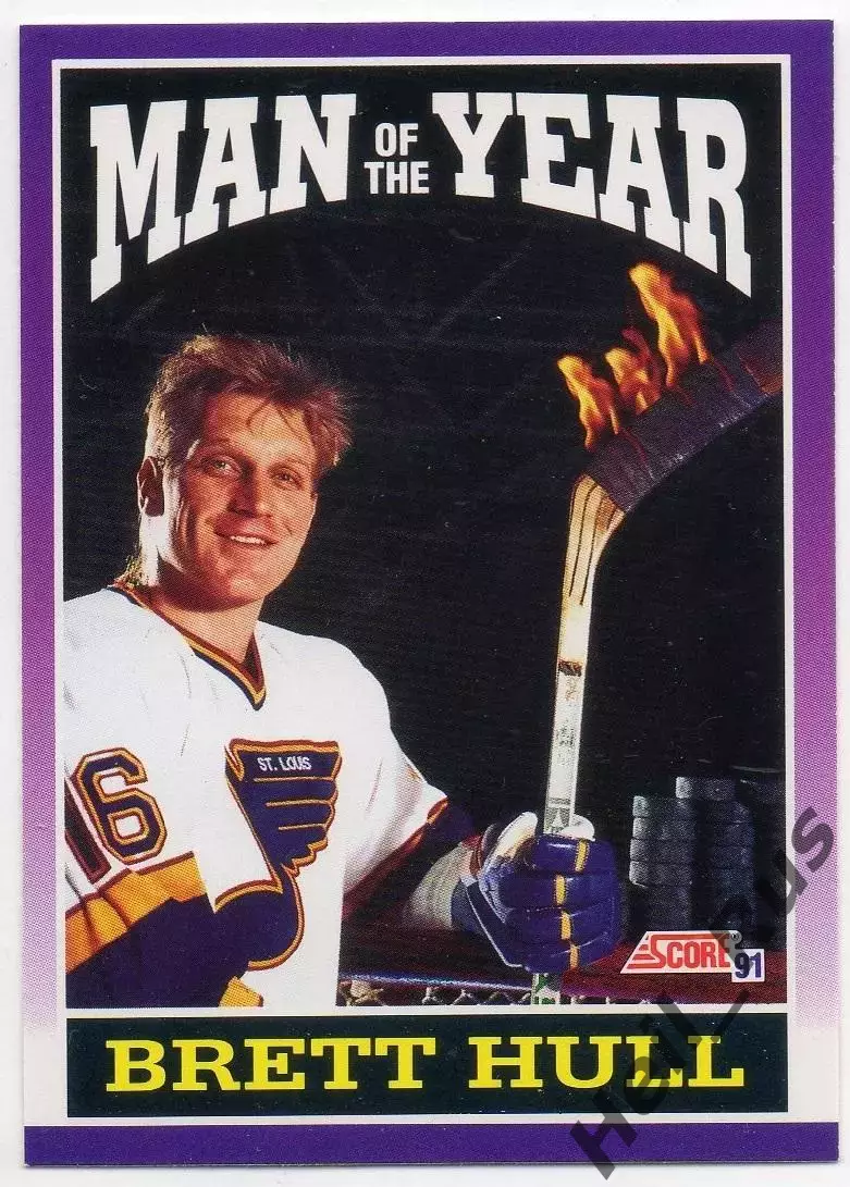 Хоккей; Карточка Brett Hull/Бретт Халл (St. Louis Blues/Сент-Луис Блюз) НХЛ, NHL