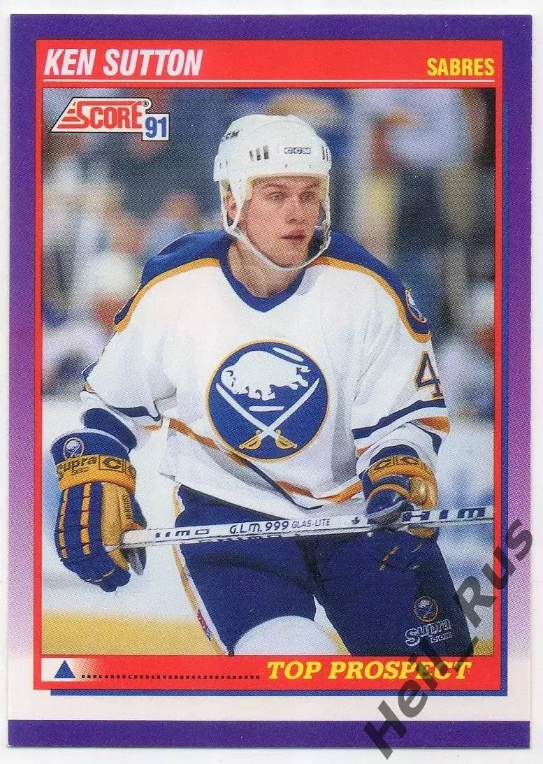 Хоккей. Карточка Ken Sutton / Кен Саттон (Buffalo Sabres/Баффало Сейбрз) НХЛ/NHL