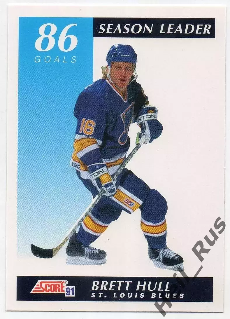 Хоккей Карточка Brett Hull/Бретт Халл (St. Louis Blues/Сент-Луис Блюз) НХЛ, NHL