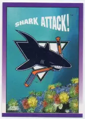 Хоккей. Карточка Shark Attack (San Jose Sharks/Сан-Хосе Шаркс) НХЛ/NHL 1991/1992