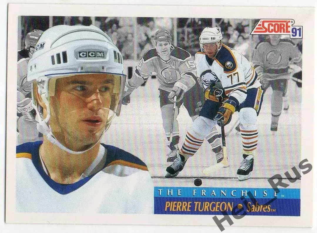 Карточка Pierre Turgeon/Пьер Тарджон (Buffalo Sabres/Баффало Сейбрз) НХЛ/NHL