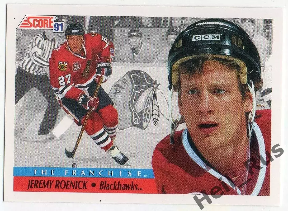 Карточка Jeremy Roenick/Джереми Реник Chicago Blackhawks/Чикаго Блэкхокс НХЛ/NHL