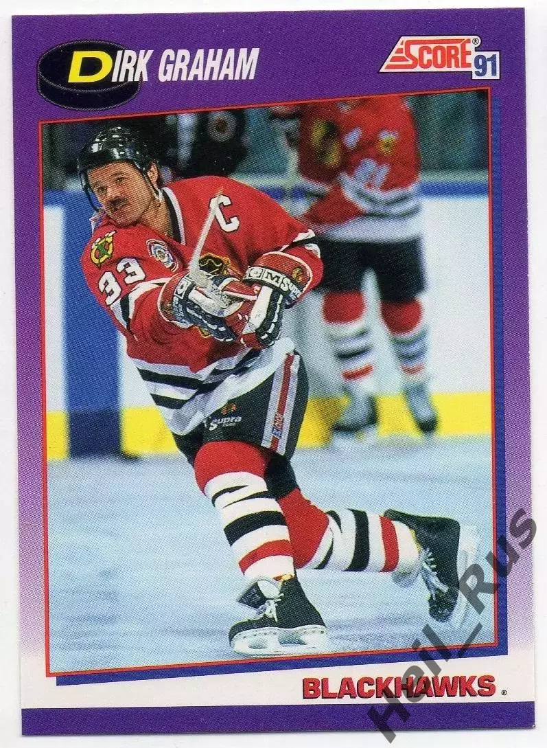 Хоккей Карточка Dirk Graham/Дирк Грэм Chicago Blackhawks Чикаго Блэкхокс НХЛ/NHL