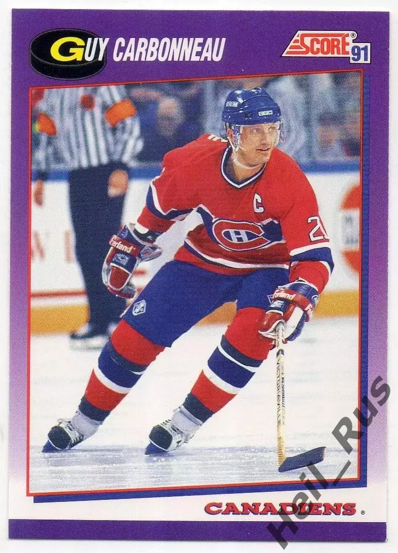 Хоккей Карточка Guy Carbonneau/Ги Карбонно Montreal Canadiens/Монреаль NHL/НХЛ