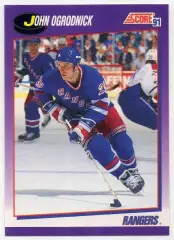 Хоккей. Карточка Джон Огродник (New York Rangers/Нью-Йорк Рейнджерс) НХЛ/NHL