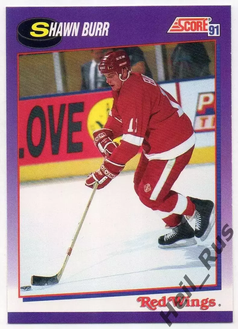 Хоккей; Карточка Shawn Burr/Шон Бурр Detroit Red Wings/Детройт Ред Уингз NHL/НХЛ