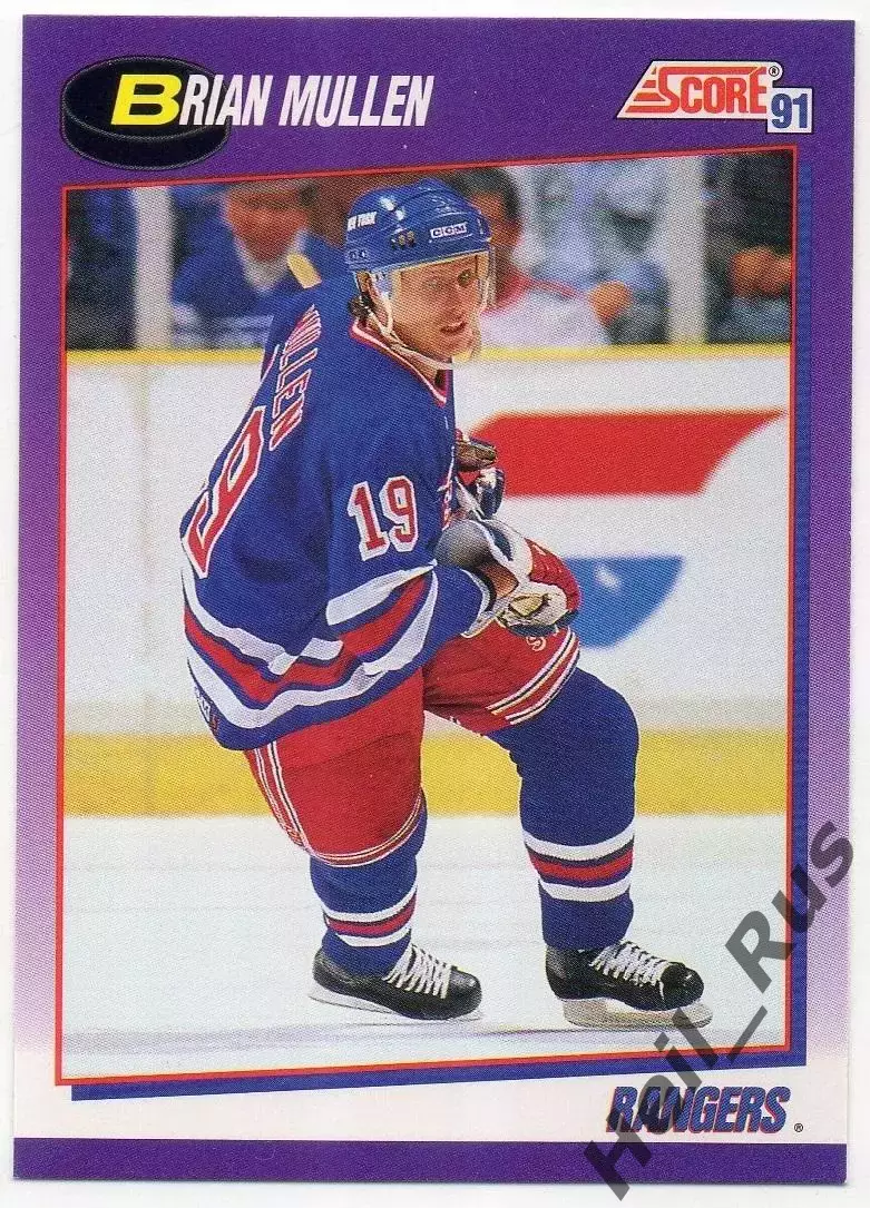 Карточка Brian Mullen/Брайан Маллен New York Rangers/Нью-Йорк Рейнджерс NHL/НХЛ
