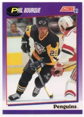 Карточка Phil Bourque/Фил Бурк (Pittsburgh Penguins/Питтсбург Пингвинз) НХЛ/NHL