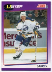 Хоккей. Карточка Uwe Krupp/Уве Крупп (Buffalo Sabres/Баффало Сейбрз) НХЛ / NHL