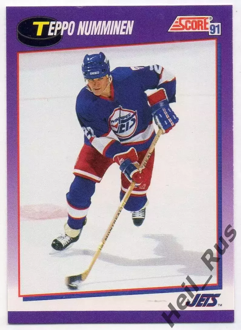 Карточка Teppo Numminen/Теппо Нумминен (Winnipeg Jets/Виннипег Джетс) НХЛ/NHL