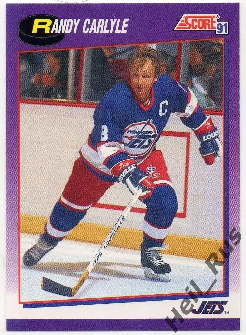 Хоккей Карточка Randy Carlyle/Рэнди Карлайл Winnipeg Jets/Виннипег Джетс NHL НХЛ