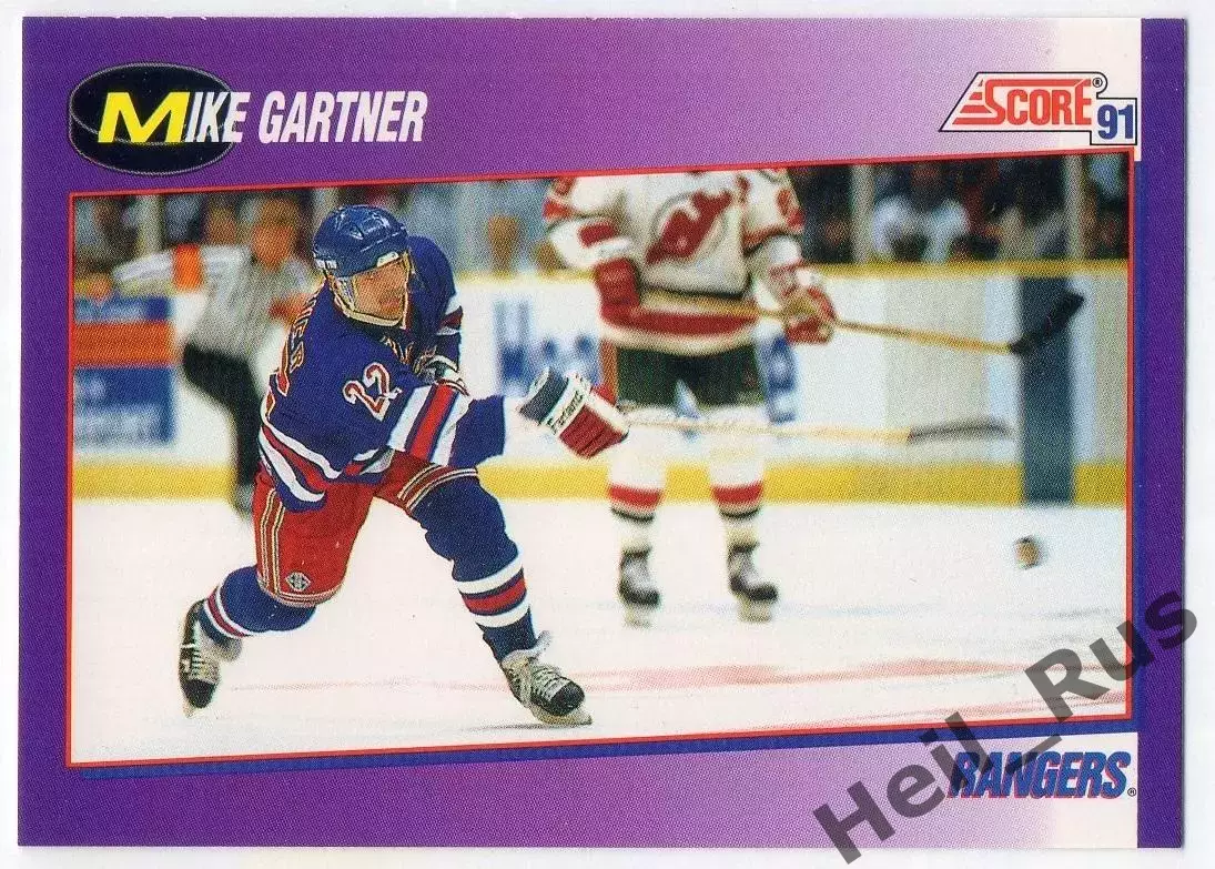 Карточка Mike Gartner/Майк Гартнер New York Rangers/Нью-Йорк Рейнджерс, НХЛ/NHL